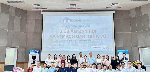 CTY KIM AN THÀNH ĐỒNG HÀNH TỔ CHỨC HỘI THẢO KHOA HỌC SIÊU ÂM ĐÀN HỒI VÀ VI MẠCH GAN, GIÁP VÚ TẠI BVĐK ĐỒNG THÁP – 19/04/2025​